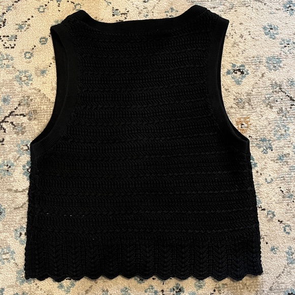 Abercrombie & Fitch Black Crochet Vest - Picture 10 of 14